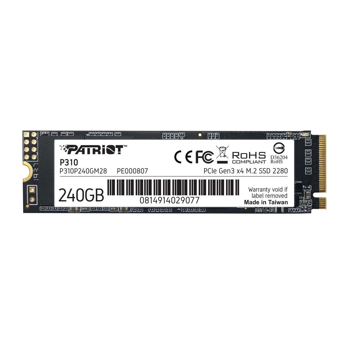 Patriot Memory P310 M.2 240 GB PCI Express 3.0 NVMe (Patriot P310 [P310P240GM28] 240GB NVMe SSD, M.2 Interface, PCIe Gen3, 2280
