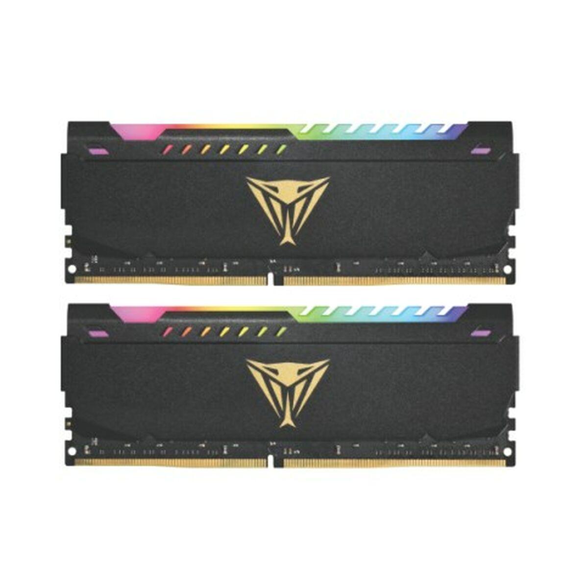 KIT DDR4 PATRIOT "VIPER STEEL RGB BLACK HS KIT" 32GB (2x16GB) 3600Mhz - RGB- PVSR432G360C8K