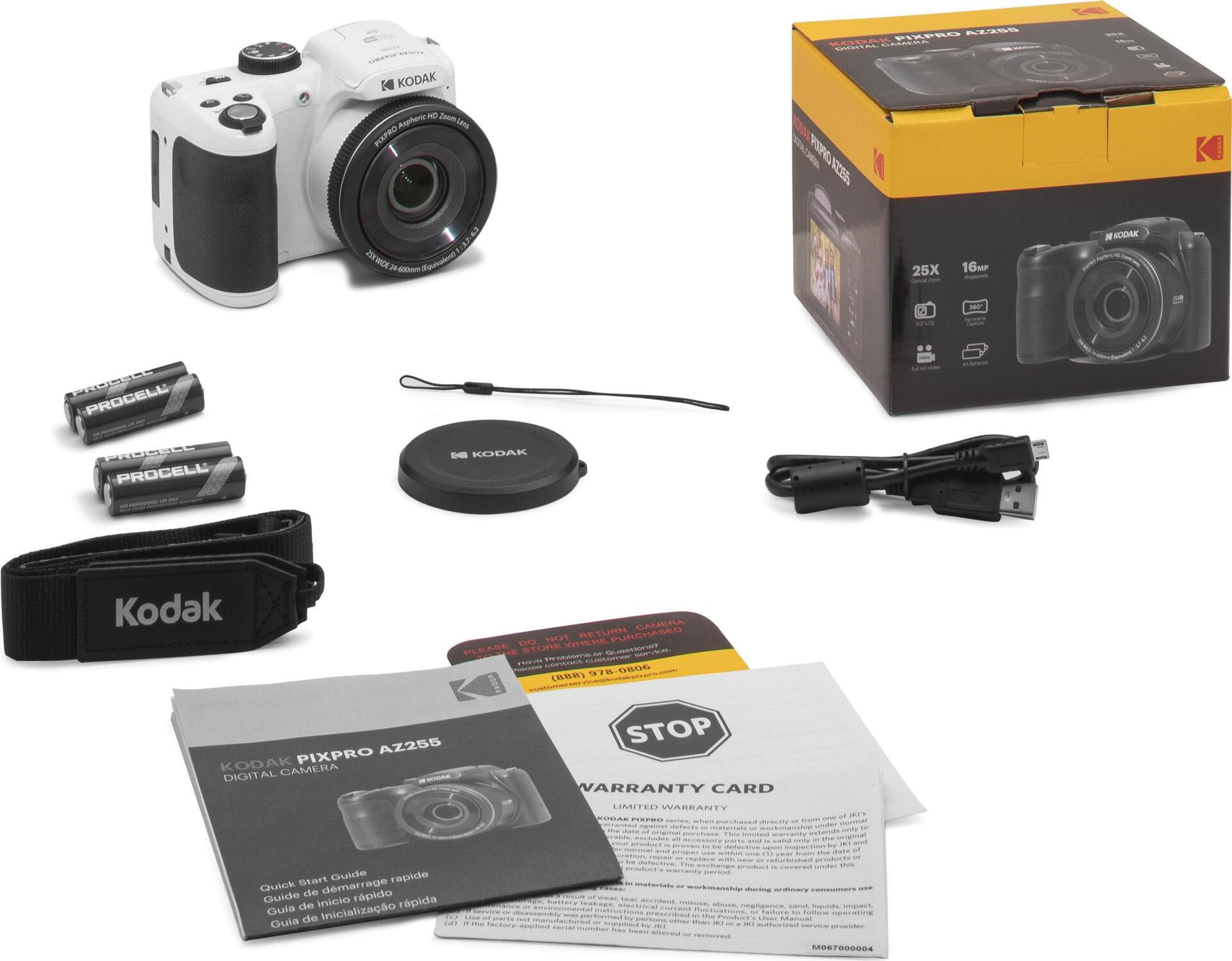 KODAK PIXPRO AZ255 - 16.35 MP - 4608 x 3456 pixel - BSI CMOS - 25x - Full HD - White