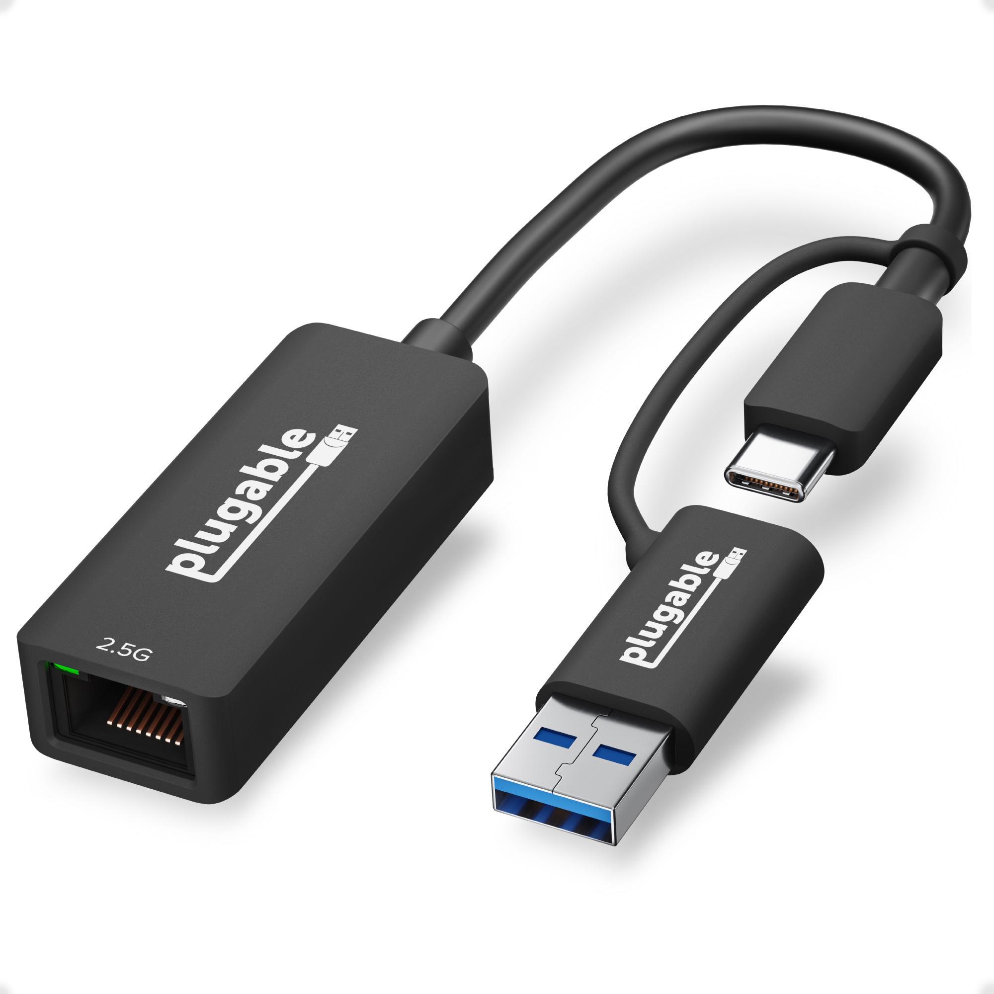 Plugable Technologies USBC-E2500 scheda di rete e adattatore Ethernet 5000 Mbit/s (Plugable 2.5G USB C to Ethernet Adapter)