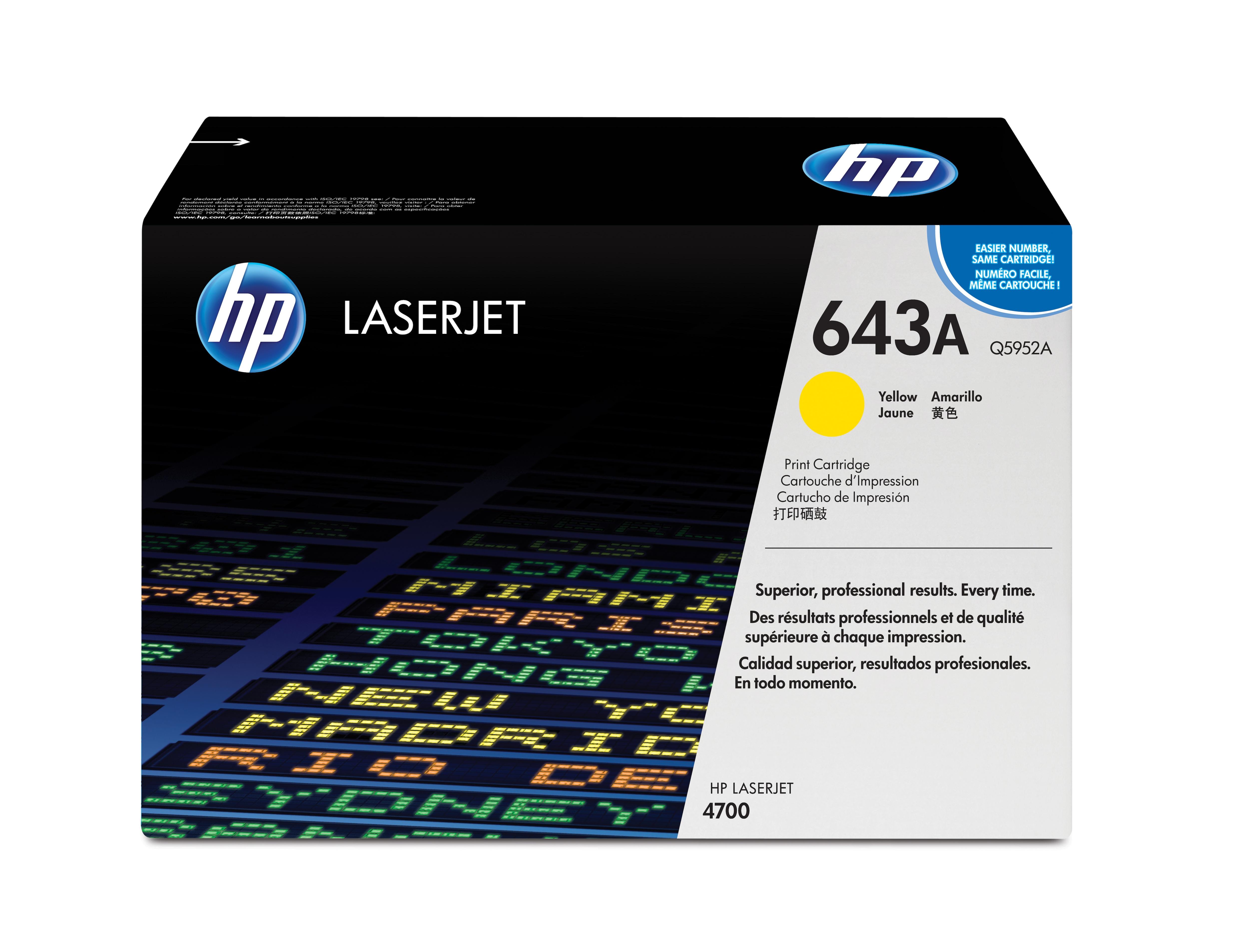 HP Cartuccia Toner originale giallo LaserJet 643A