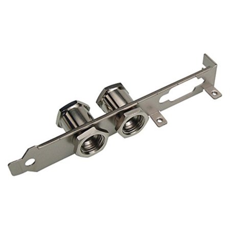 Staffa per slot PCI con 2 occhielli G1/4 pollici - argento