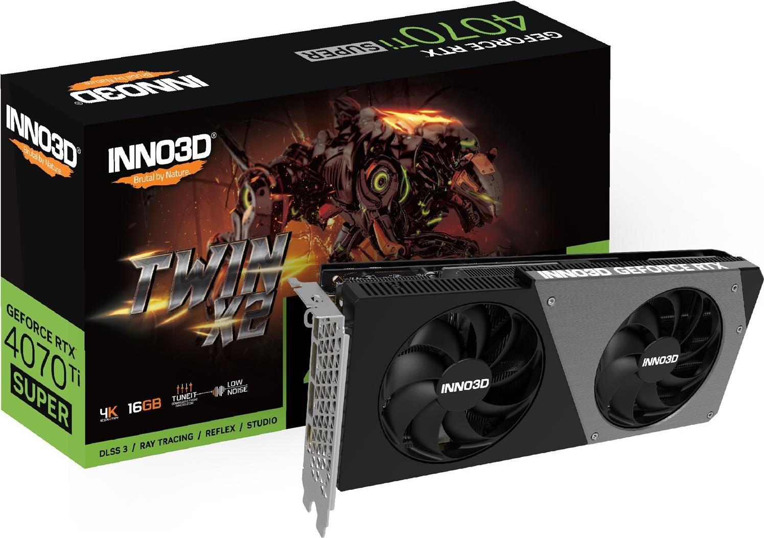 INNO3D GeForce RTX 4070Ti SUPER TWIN X2 16GB scheda grafica 3xDP/HDMI