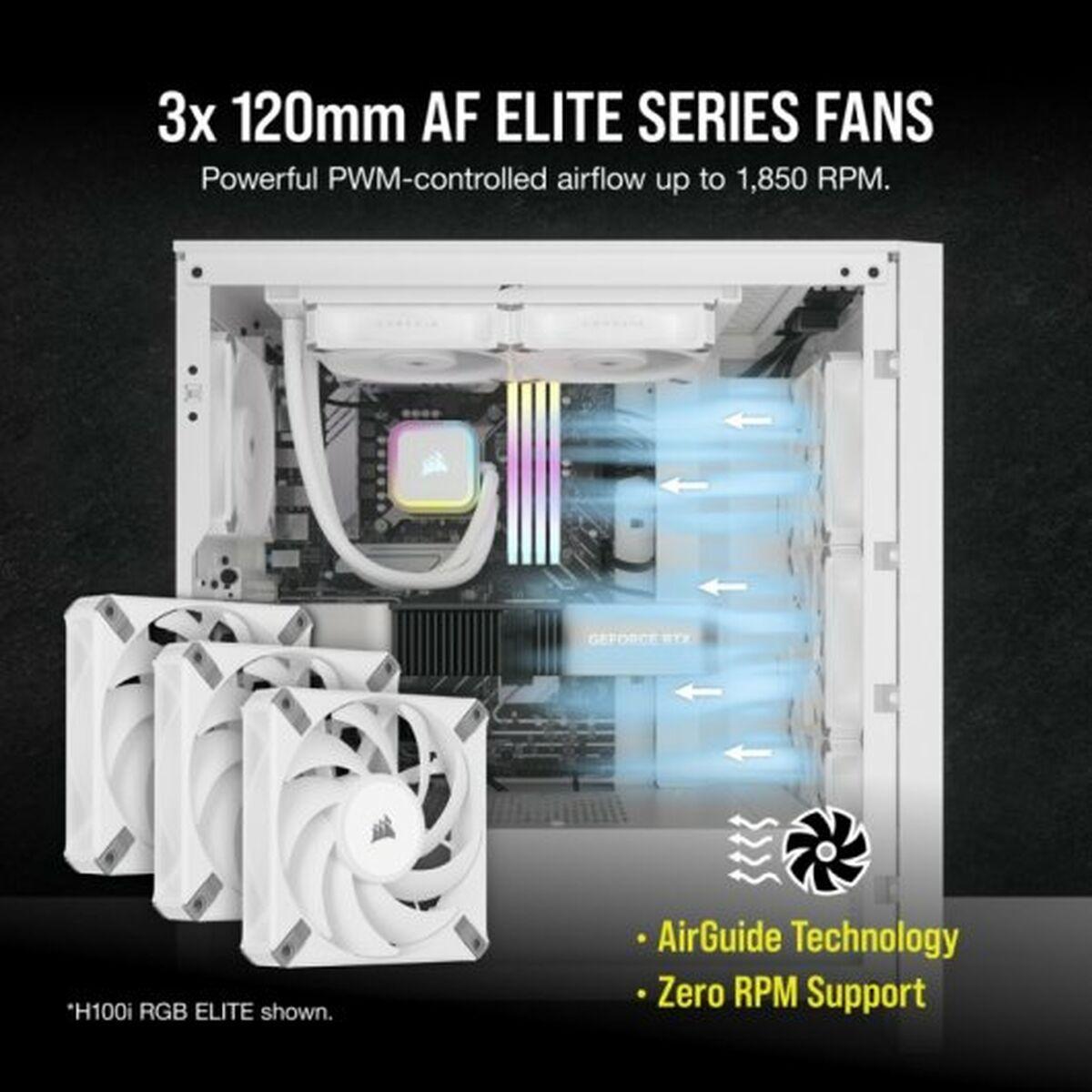 Corsair H150I ELITE Processore Raffreddatore di liquidi tutto in uno 12 cm Bianco 1 pz (CORSAIR ICUE H150I RGB ELITE LIQUID WHT)