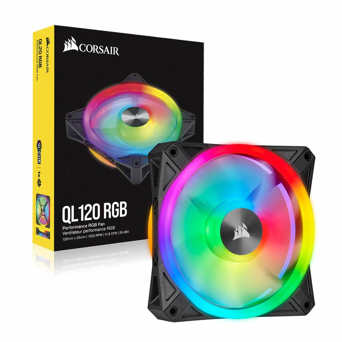 Corsair CO-9050097-WW sistema di raffreddamento per computer Case per computer Ventilatore 12 cm Nero Grigio (Corsair iCUE QL12