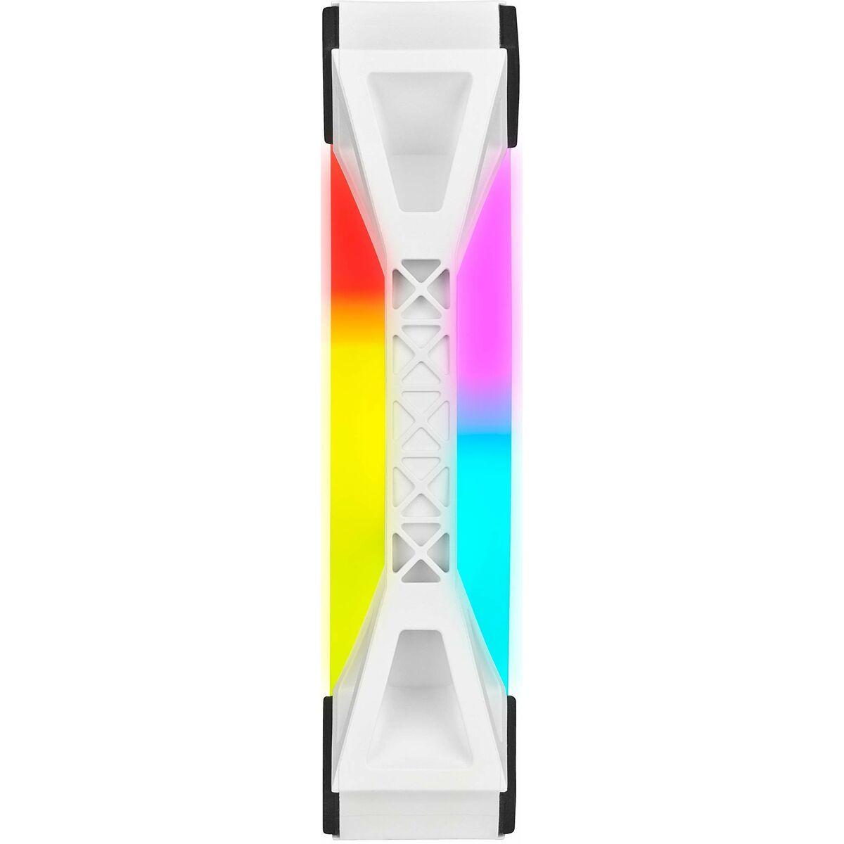 Corsair iCUE QL120 Case per computer Ventilatore 12 cm Bianco (Corsair iCUE QL120 White with Addressable RGB PWM Fan Triple Pac