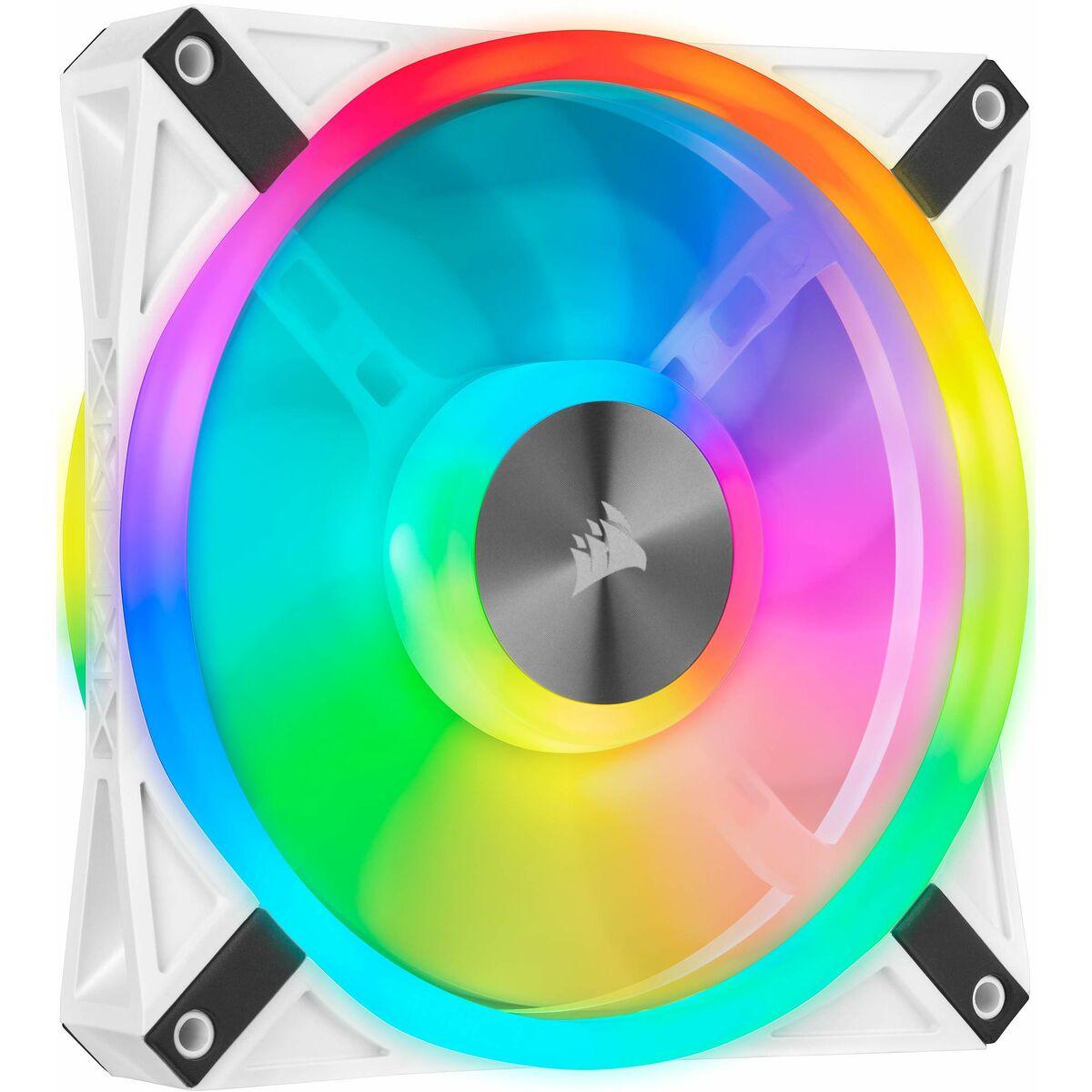 Corsair iCUE QL140 Case per computer Ventilatore 14 cm Bianco (Corsair iCUE QL140 White with Addressable RGB PWM Fan -140mm)