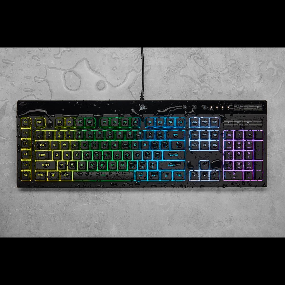 Tastiera da gioco cablata Corsair K55 RGB PRO