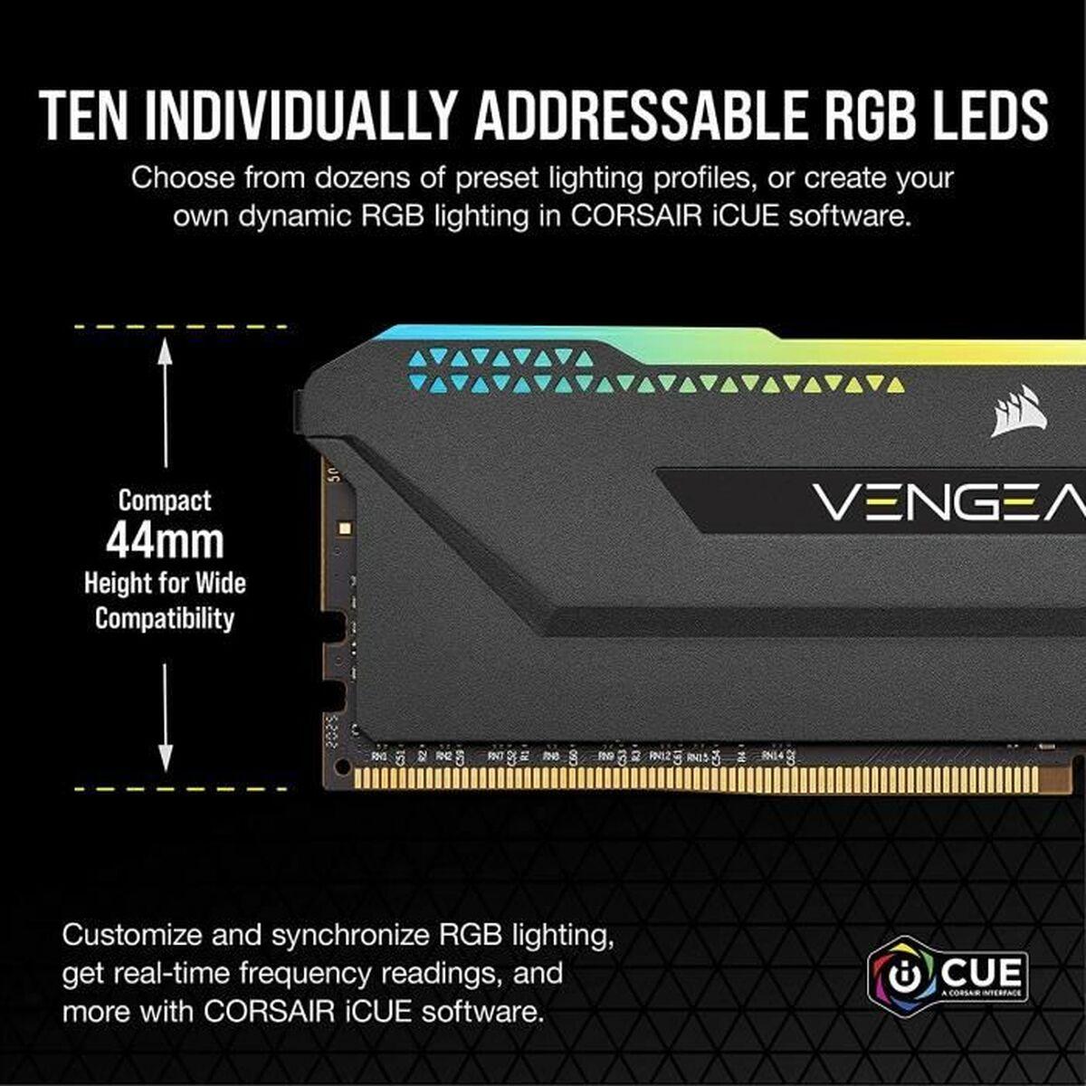 Corsair Vengeance RGB Pro CMH32GX4M4D3600C18 memoria 32 GB 4 x 8 GB DDR4 3600 MHz (32GB DDR4 3600 UDIMM RGB K4)