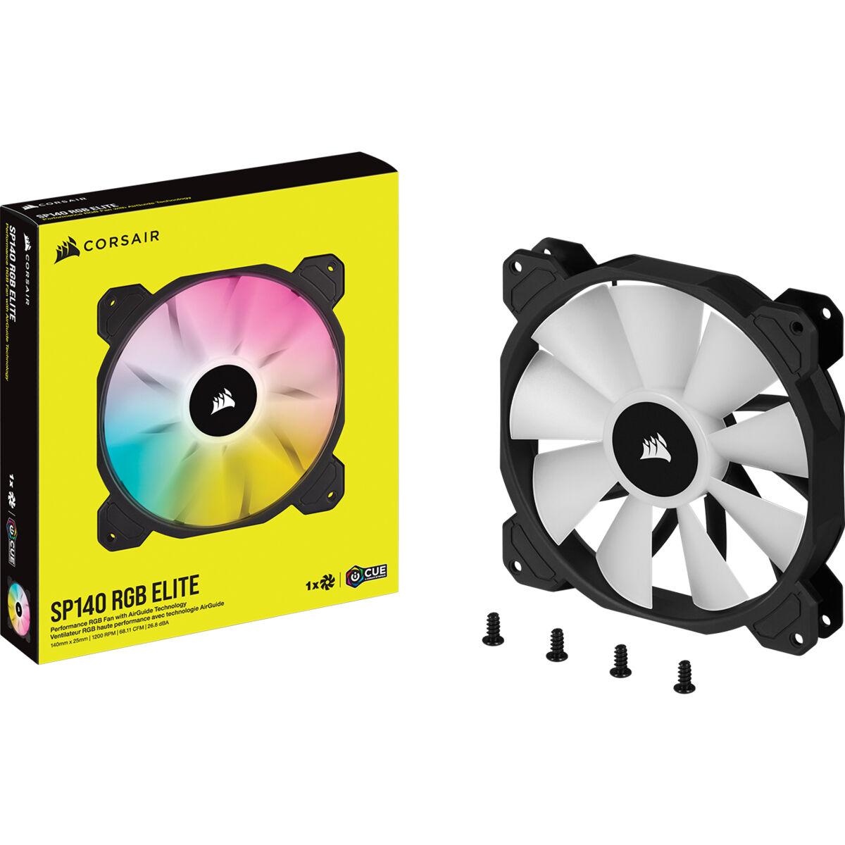 Corsair SP140 RGB ELITE Case per computer Ventilatore 14 cm Nero 1 pz (Corsair iCUE SP140 ELITE Performance 14cm PWM RGB Case F