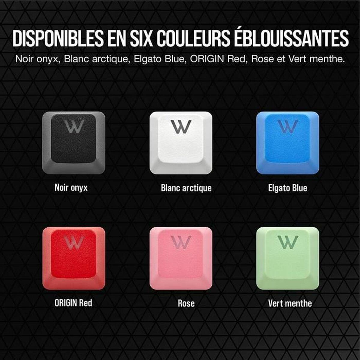 JEU DE 105 TOUCHES POUR CLAVIER CORSAIR PBT DOUBLE-SHOT PRO (VERT) AZERTY