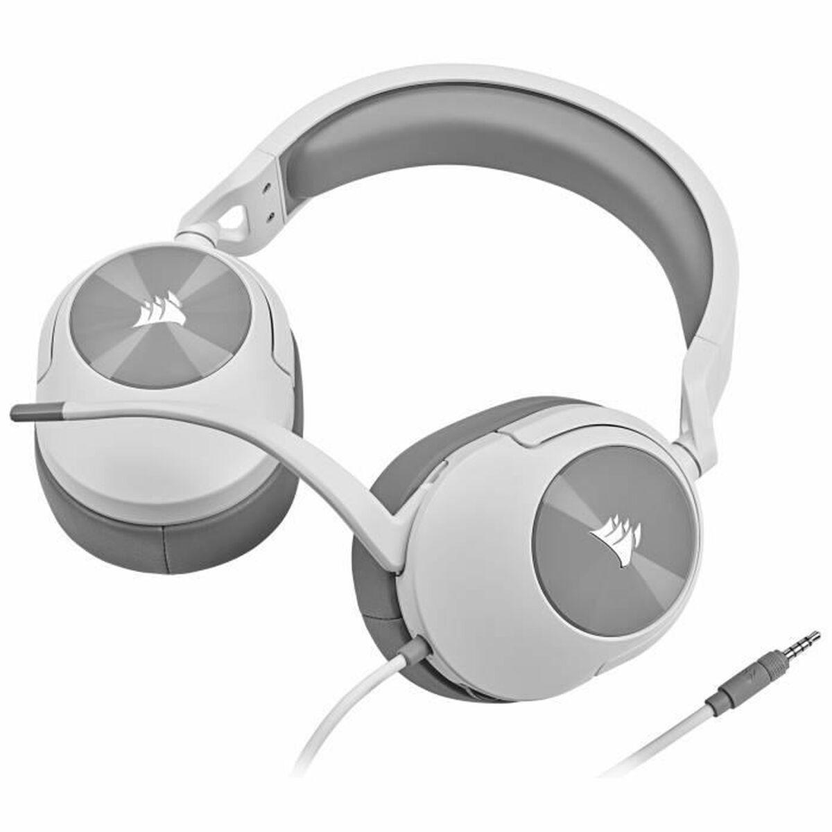 Corsair HS55 STEREO Auricolare Cablato A Padiglione Giocare Bianco (CORSAIR HS55 GAMING HEADSET WHITE)