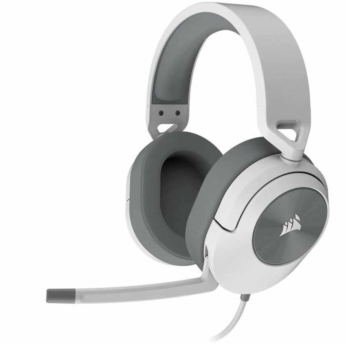 Corsair HS55 STEREO Auricolare Cablato A Padiglione Giocare Bianco (CORSAIR HS55 GAMING HEADSET WHITE)