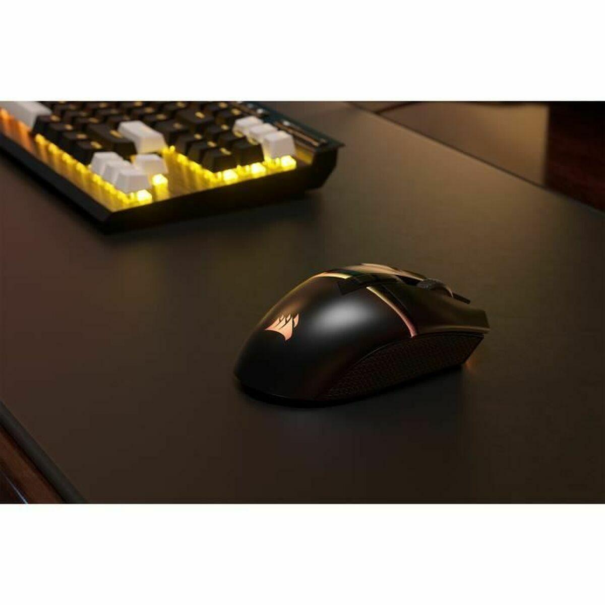 Corsair CH-931A011-EU mouse Mano destra RF senza fili Bluetooth Ottico 26000 DPI (CORSAIR DARKSTAR RGB W/L MOUSE BLACK)