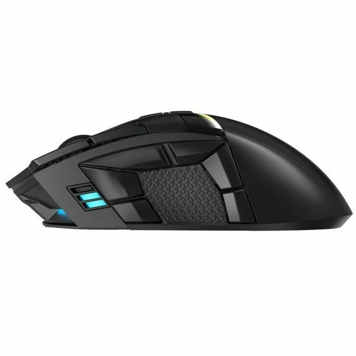 Corsair CH-931A011-EU mouse Mano destra RF senza fili Bluetooth Ottico 26000 DPI (CORSAIR DARKSTAR RGB W/L MOUSE BLACK)
