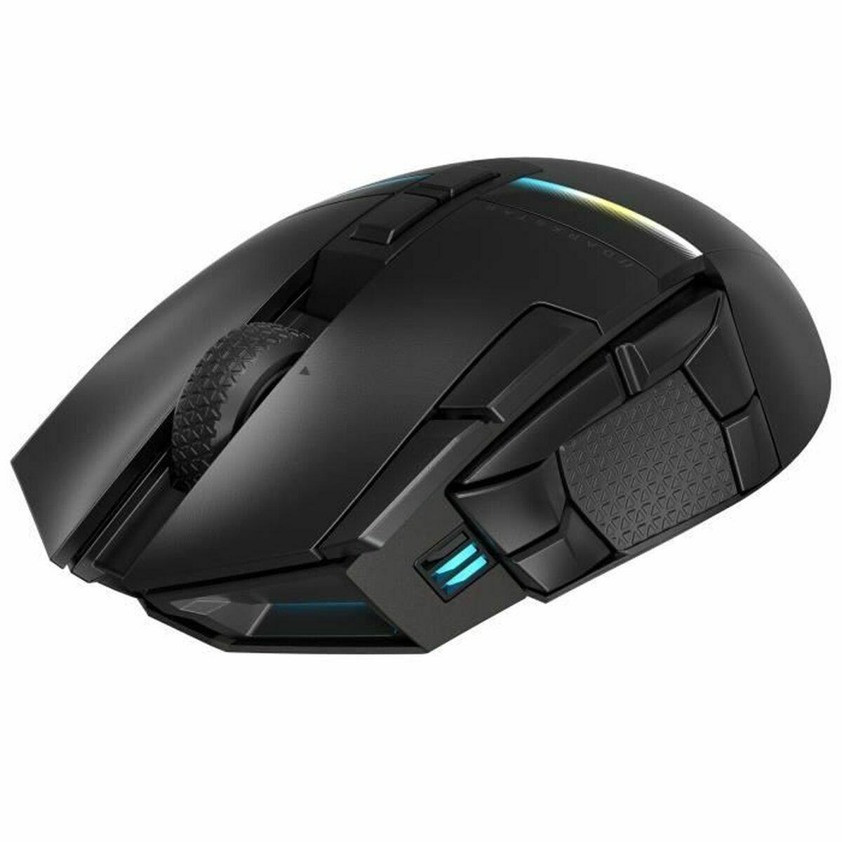 Corsair CH-931A011-EU mouse Mano destra RF senza fili Bluetooth Ottico 26000 DPI (CORSAIR DARKSTAR RGB W/L MOUSE BLACK)