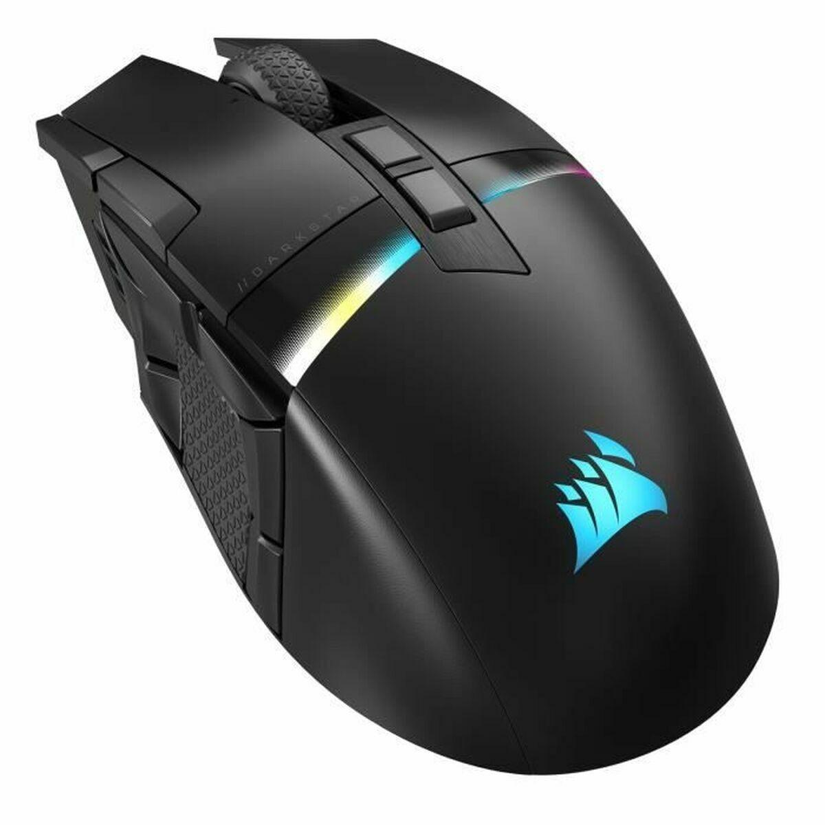 Corsair CH-931A011-EU mouse Mano destra RF senza fili Bluetooth Ottico 26000 DPI (CORSAIR DARKSTAR RGB W/L MOUSE BLACK)