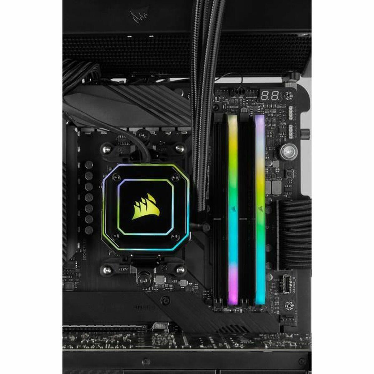 KIT BARRETTES MMOIRE 32GO (2X16GO) DIMM DDR4 CORSAIR VENGEANCE RT RGB PC25600 (3200 MHZ) (NOIR)