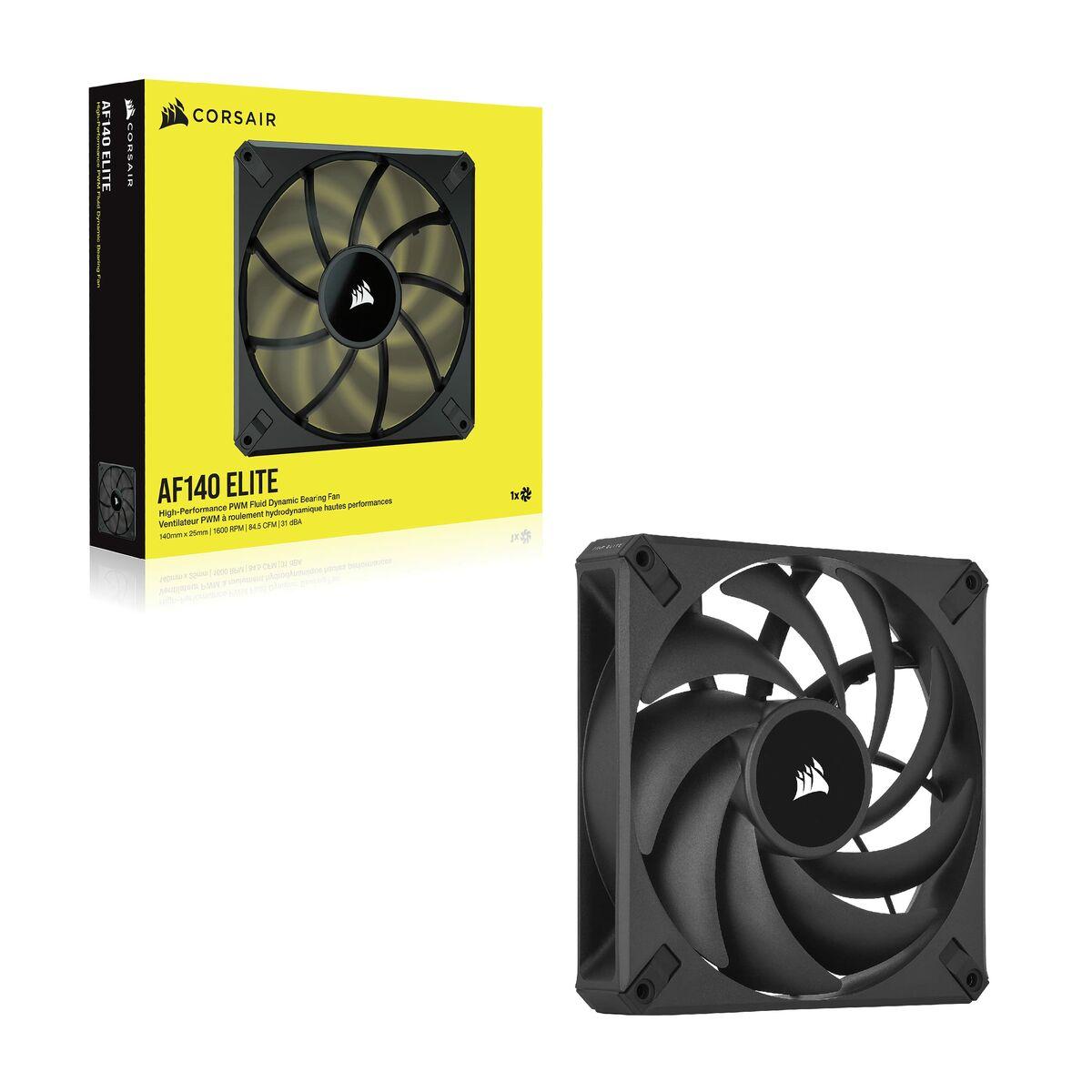 Corsair AF140 ELITE Case per computer Ventilatore 14 cm Nero 1 pz (Corsair AF140 ELITE 140mm High-Performance PWM Fan - Black)