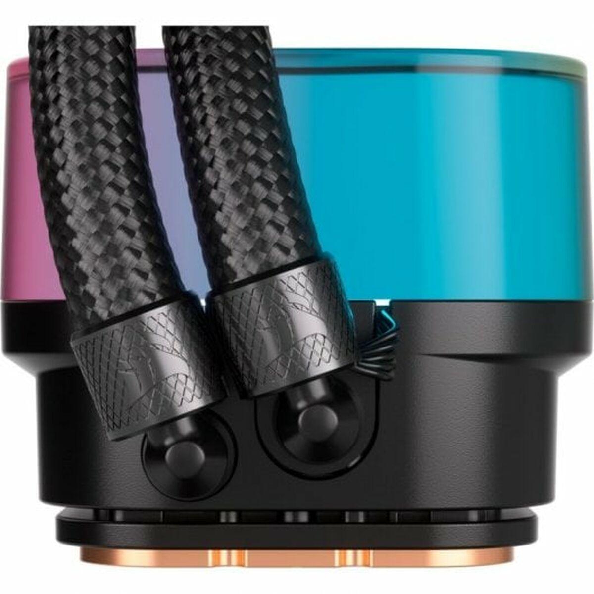 Corsair H115I Processore Liquid cooling kit 14 cm Nero (Corsair iCUE LINK H115i 280mm RGB Liquid CPU Cooler, QX140 RGB Magnetic