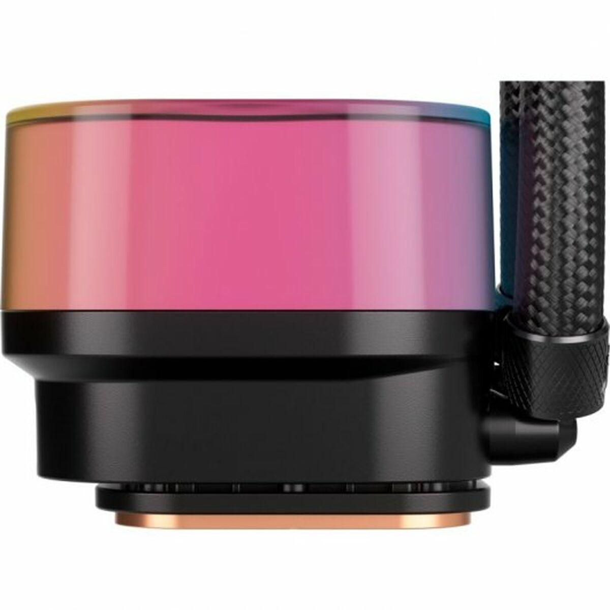 Corsair H115I Processore Liquid cooling kit 14 cm Nero (Corsair iCUE LINK H115i 280mm RGB Liquid CPU Cooler, QX140 RGB Magnetic