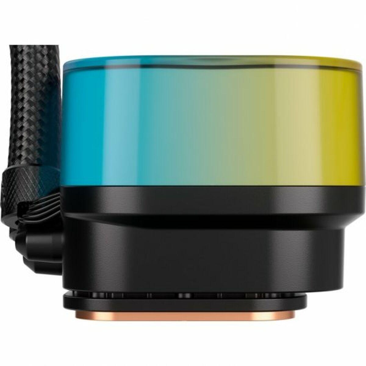 Corsair H115I Processore Liquid cooling kit 14 cm Nero (Corsair iCUE LINK H115i 280mm RGB Liquid CPU Cooler, QX140 RGB Magnetic