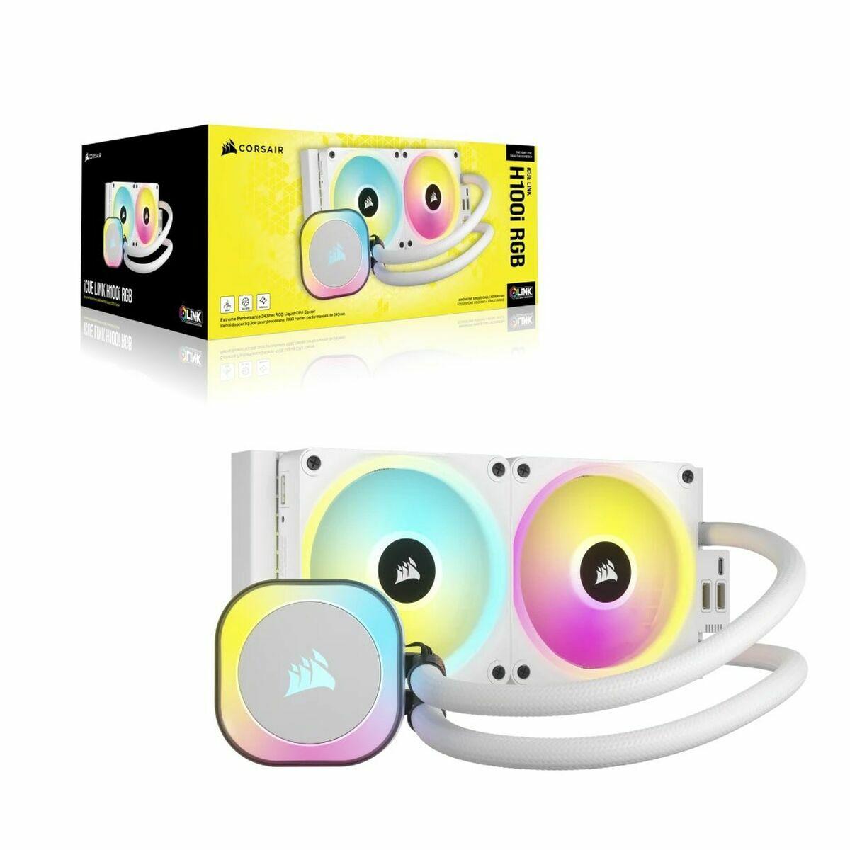 Corsair H100I Processore Raffreddatore ibrido 12 cm Bianco (CORSAIR ICUE LINK H100I RGB LIQUID WHT)