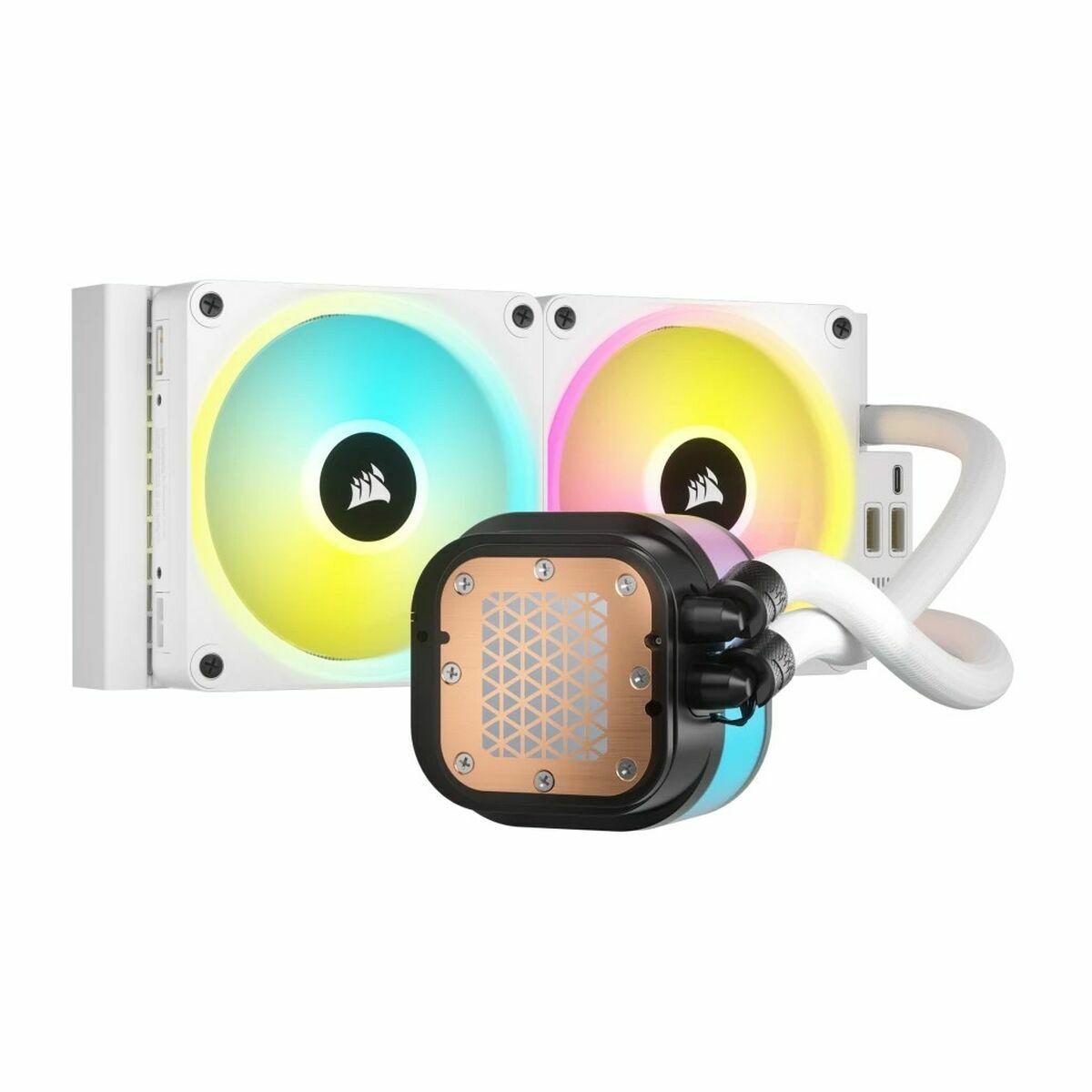 Corsair H100I Processore Raffreddatore ibrido 12 cm Bianco (CORSAIR ICUE LINK H100I RGB LIQUID WHT)