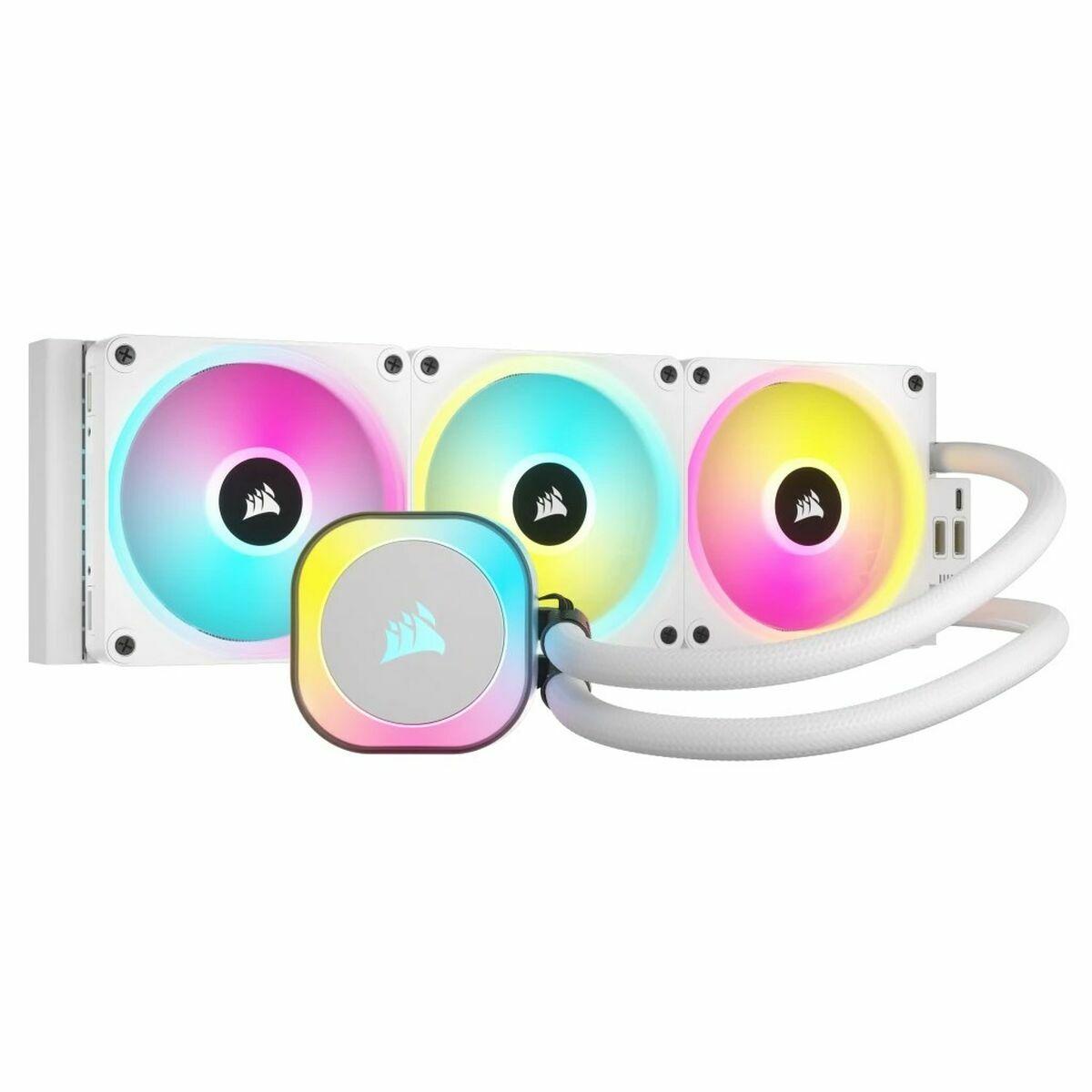 Corsair H150I Processore Liquid cooling kit 12 cm Bianco (CORSAIR ICUE LINK H150I RGB LIQUID WHT)
