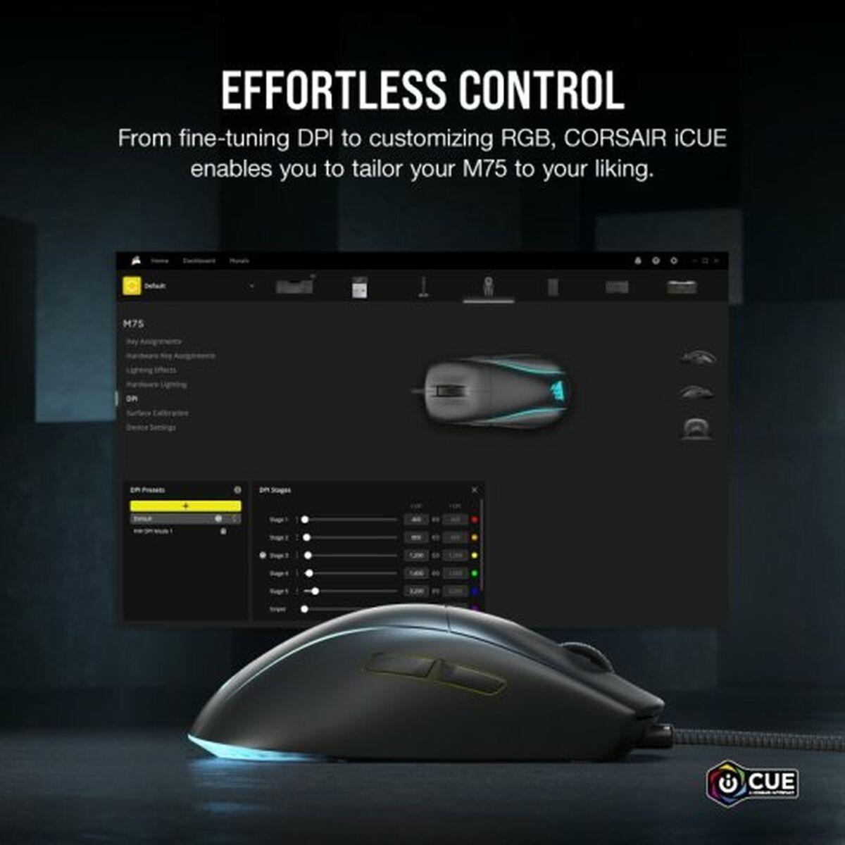 Mouse Corsair M75 Nero 26000 DPI