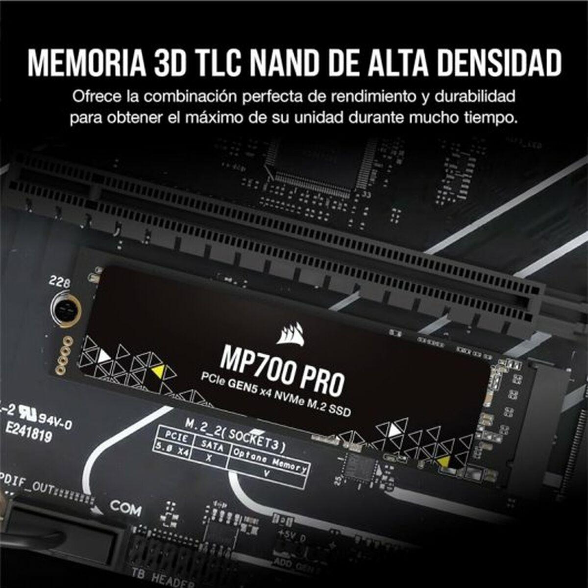 Corsair MP700 PRO M.2 2 TB PCI Express 5.0 3D TLC NAND NVMe (Corsair 2TB MP700 PRO Gen5 M.2 NVMe SSD, M.2 2280, PCIe 5.0, R/W 1