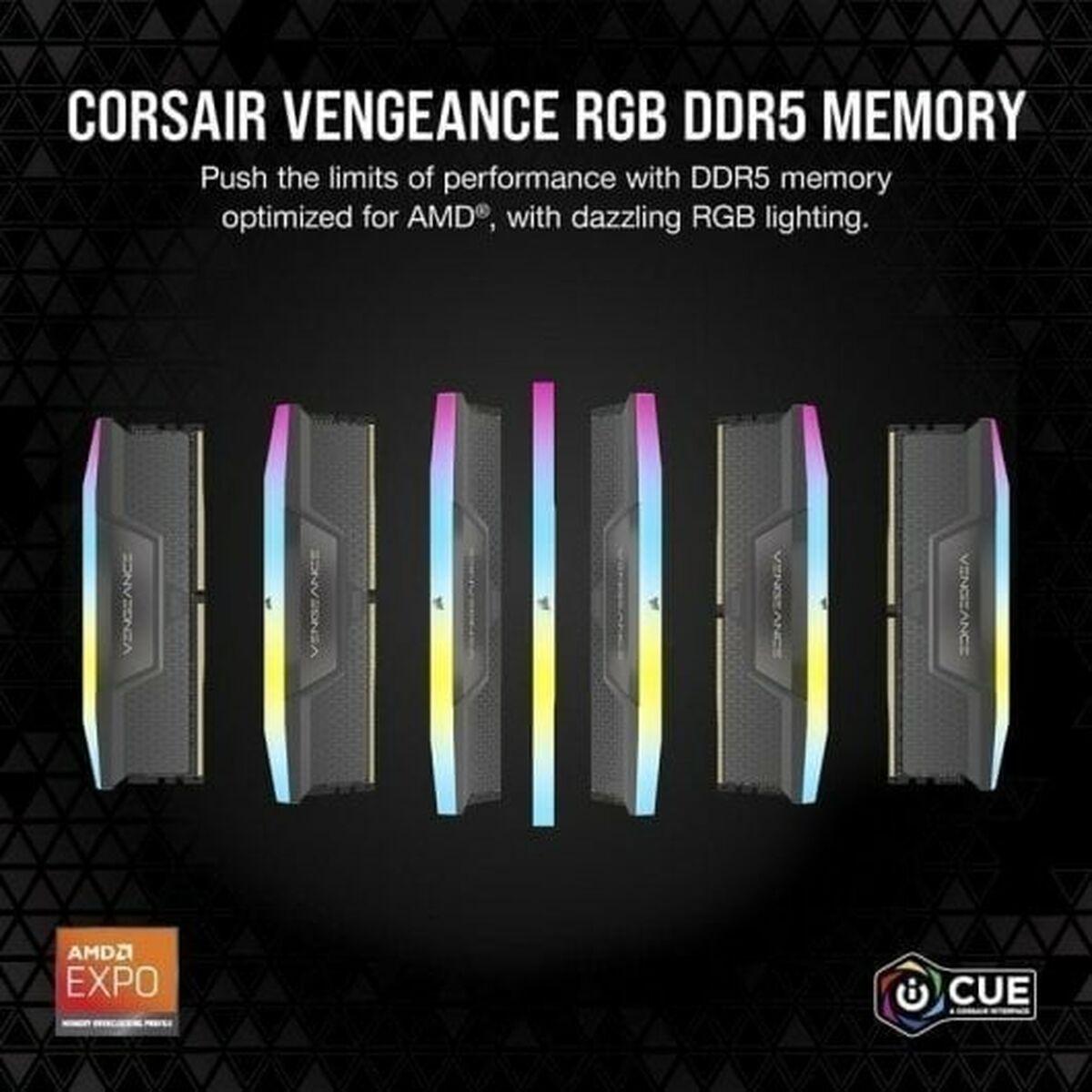 Corsair Vengeance RGB CMH64GX5M2B5600C40 memoria 64 GB 2 x 32 GB DDR5 5600 MHz (CORSAIR DDR5 5600 D/K VENG RGB BLK 64GB)