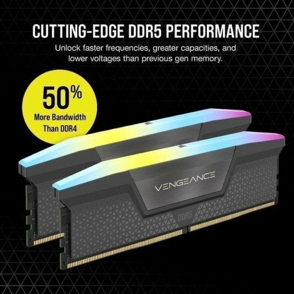 Corsair Vengeance RGB CMH64GX5M2B5600C40 memoria 64 GB 2 x 32 GB DDR5 5600 MHz (CORSAIR DDR5 5600 D/K VENG RGB BLK 64GB)