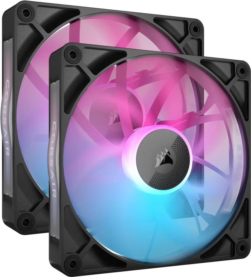 Corsair iCUE LINK RX140 RGB Case per computer Ventilatore 14 cm Nero 2 pz (CORSAIR ICUE RX140 RGB 140MM PWM 2PK)