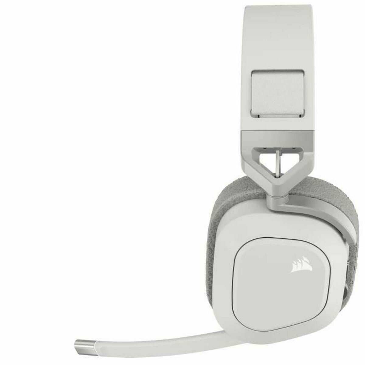 Corsair CA-9011296-EU cuffia e auricolare Wireless A Padiglione Giocare Bluetooth Bianco (CORSAIR HS80 MAX W/L HEADSET WHITE)