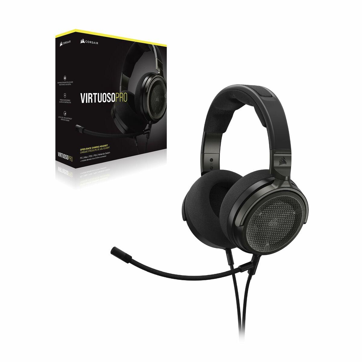 Corsair VIRTUOSO PRO Auricolare Cablato A Padiglione Giocare Nero (CORSAIR VIRTUOSO PRO OPEN BACK HEADSET)