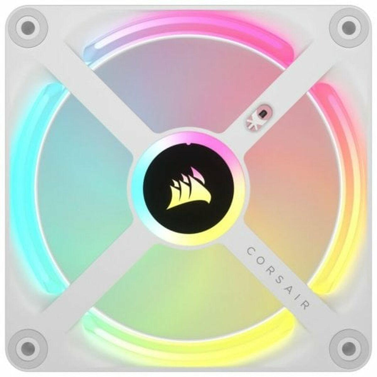 Corsair CO-9051008-WW sistema di raffreddamento per computer Case per computer Ventilatore 14 cm Bianco 2 pz (CORSAIR QX140 RGB