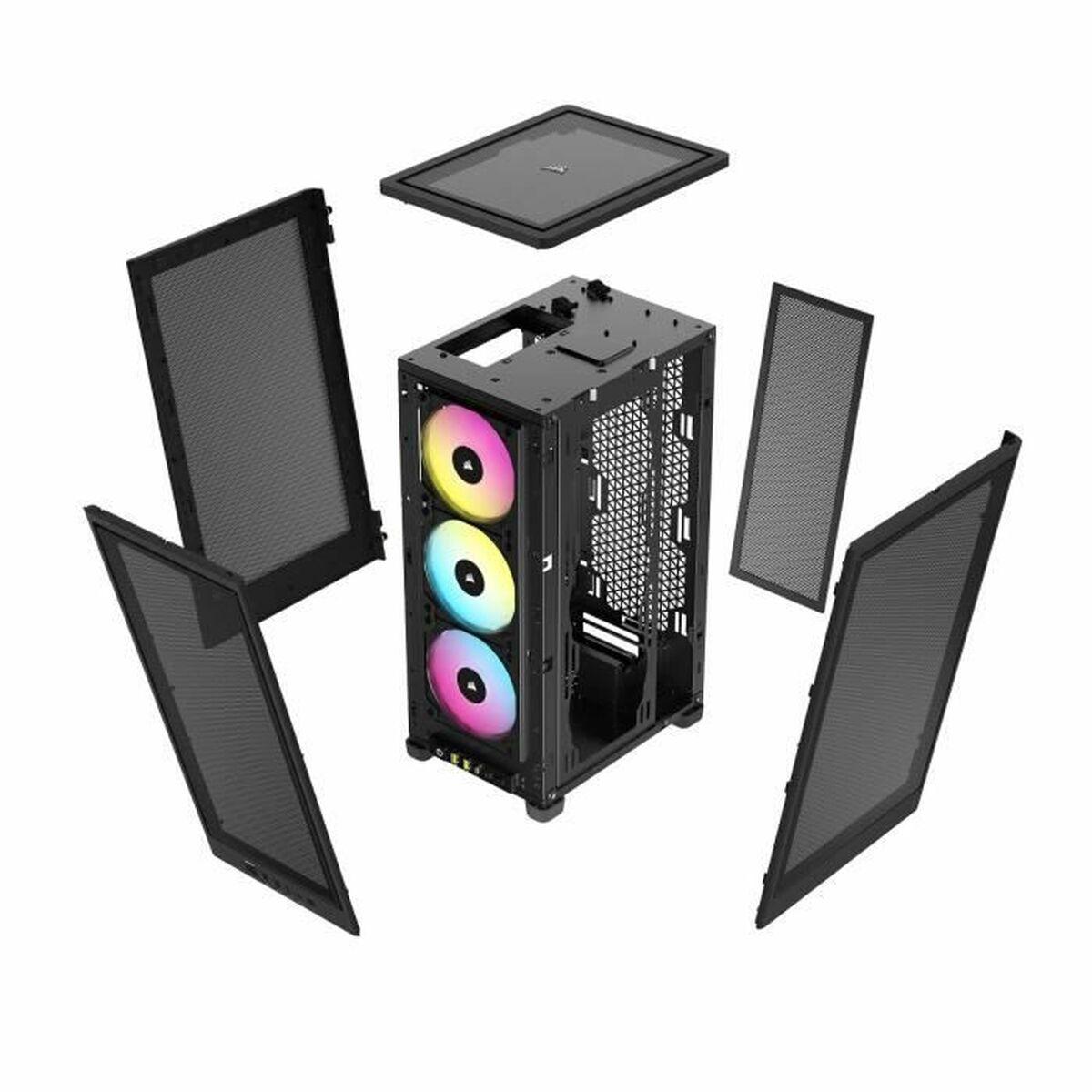 Corsair 2000D RGB AIRFLOW Small Form Factor SFF Nero (Corsair iCUE 2000D RGB Airflow Mini ITX Gaming Case Mesh Panels 3 RGB Fan