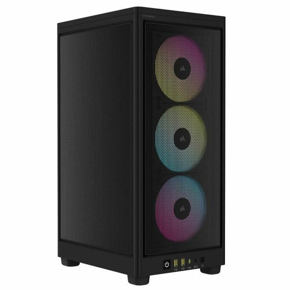 Corsair 2000D RGB AIRFLOW Small Form Factor SFF Nero (Corsair iCUE 2000D RGB Airflow Mini ITX Gaming Case Mesh Panels 3 RGB Fan