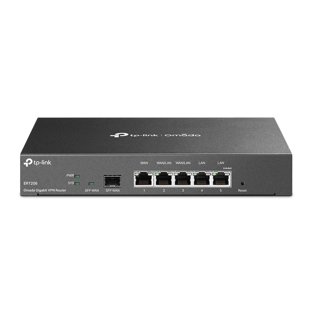 TP-LINK ER7206 MULTI-WAN GIGABIT VPN ROUTER SFP WAN 2XWAN/LAN 2XLAN RJ45 PORTS OMADA SDN