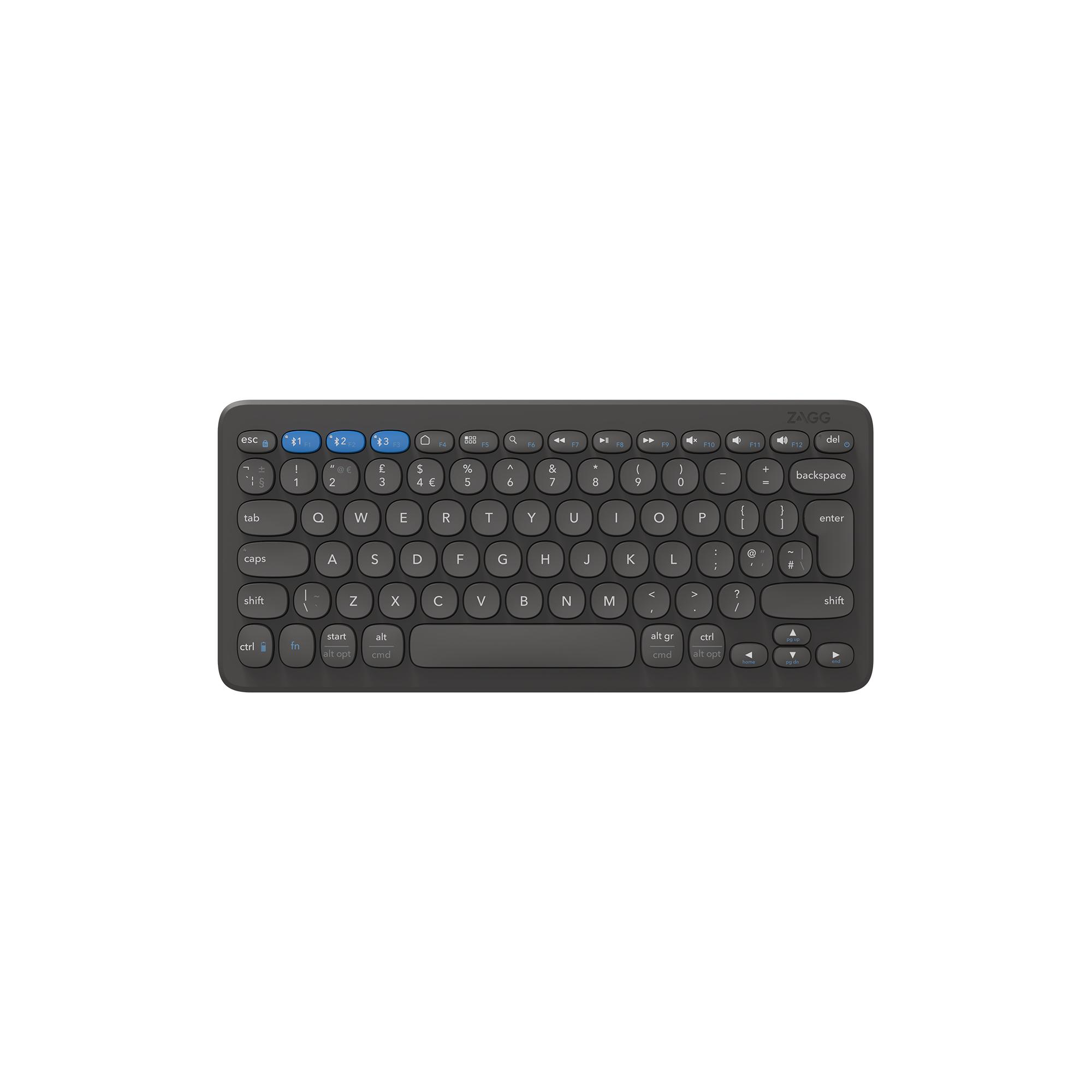 ZAGG Pro Keyboard 12 tastiera Universale Bluetooth QWERTY Danese Finlandese Islandese Norvegese Svedese Nero