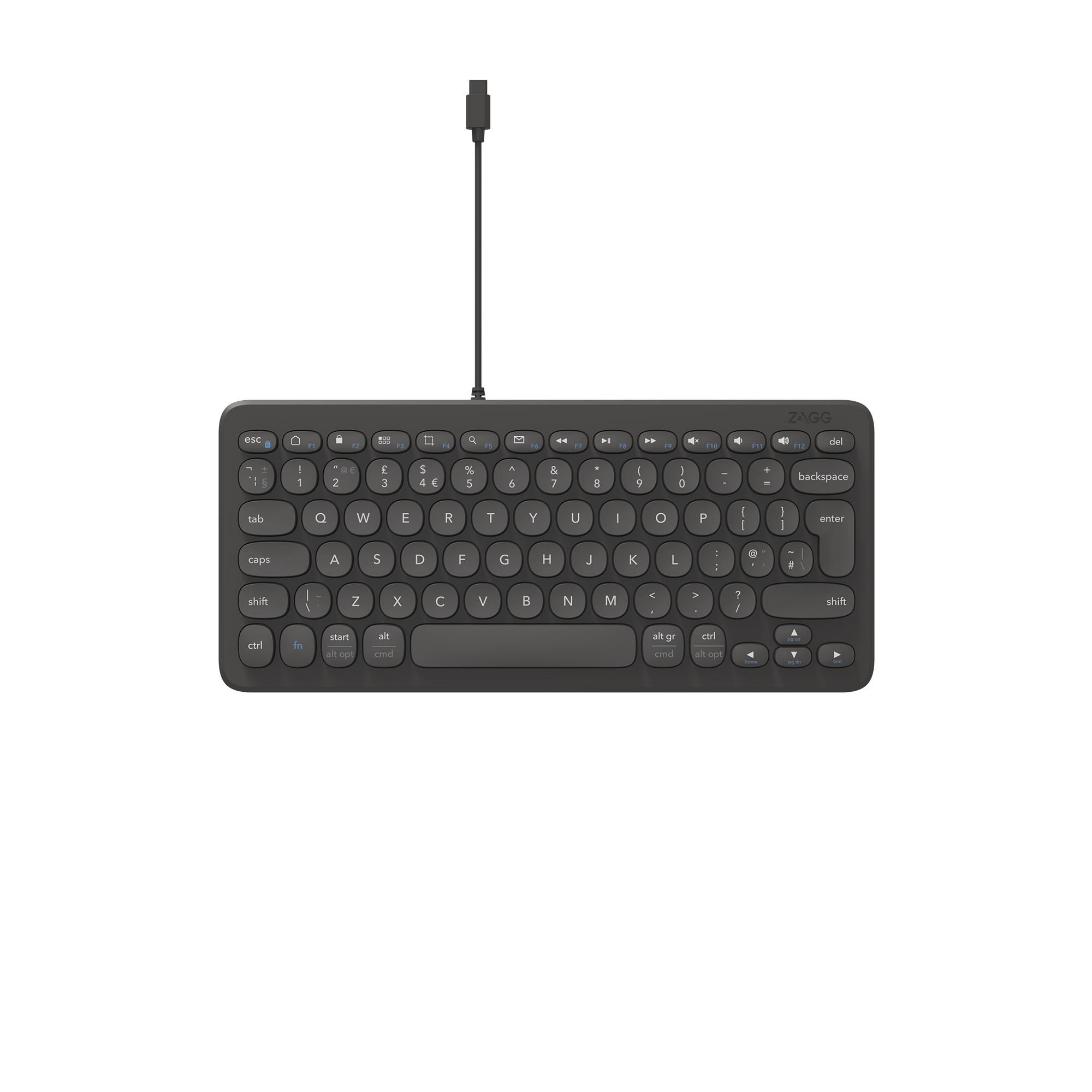 ZAGG Connect Keyboard 12C tastiera Universale USB QWERTY Danese Finlandese Islandese Norvegese Svedese Nero