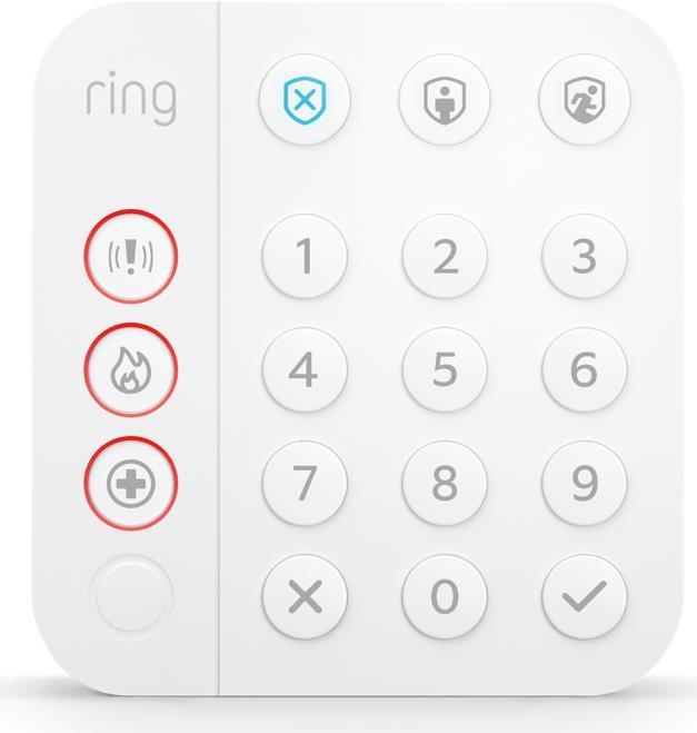 Ring Alarm Keypad - 2nd Generation - tastiera - senza fili - Z-Wave - bianco