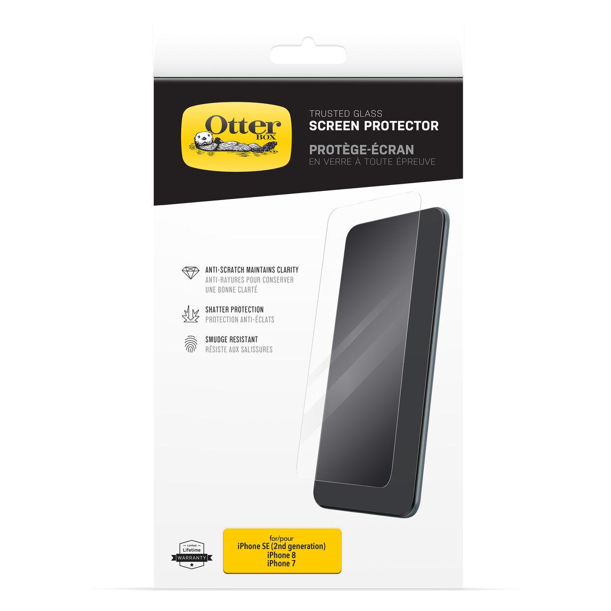 OtterBox Trusted Glass iPhone SE 2nd Gen - clear