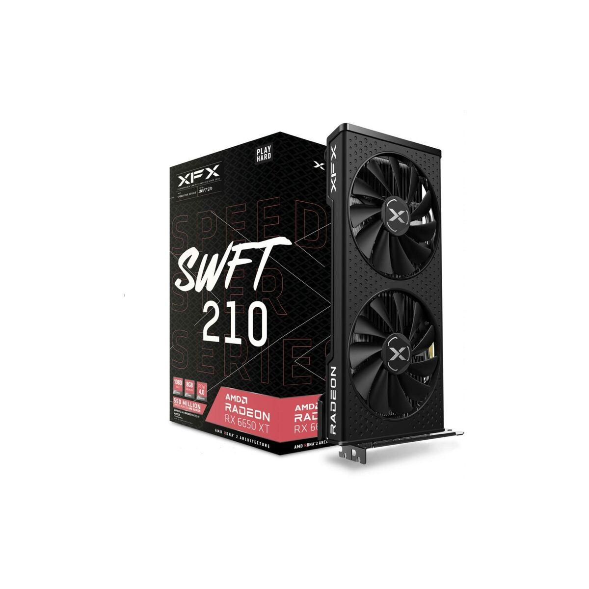 XFX RX-665X8DFDY scheda video AMD Radeon RX 6650 XT 8 GB GDDR6 (XFX RX6650 XT Speedster SWFT210 Core 8GB DDR6 HDMI 3 DP 2635MHz