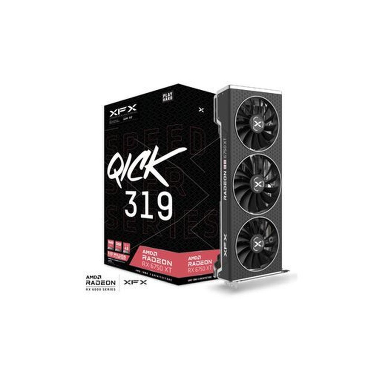 XFX SPEEDSTER QICK 319 AMD Radeon RX 6750 XT 12 GB GDDR6 (XFX RX6750 XT Speedster QICK319 Core 12GB DDR6 HDMI 3 DP 2600MHz Cloc