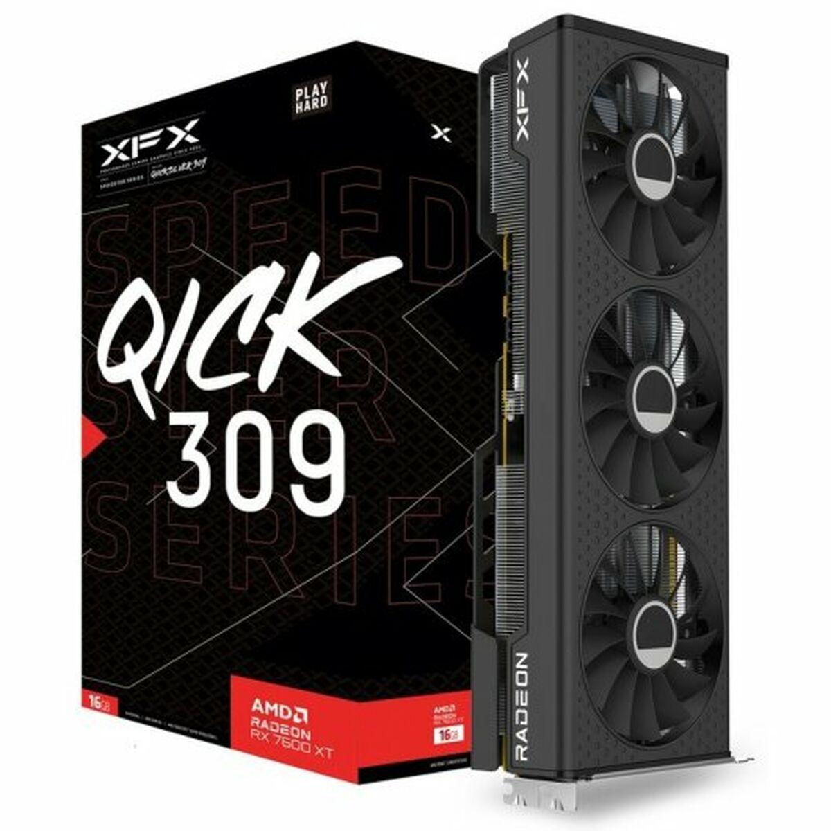 XFX SPEEDSTER QICK 309 Radeon RX 7600 XT AMD 16 GB GDDR6 (XFX RX7600 XT Speedster QICK309, 16GB DDR6, HDMI, 3 DP, 2810MHz Clock)