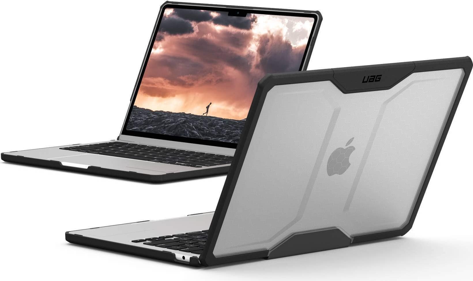 Urban Armor Gear Plyo borsa per notebook 33 cm [13] Cover Nero, Trasparente (APPLE MACBOOK AIR 2022 PLYO - - ICE/BLACK)