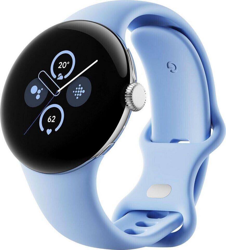 Bracciale sportivo Google Pixel Watch 2 (LTE) da 41 mm, argento/baia