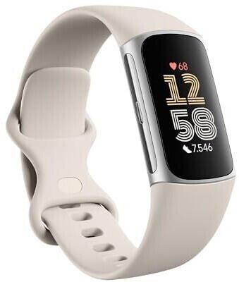 Fitness Tracker Fitbit Charge 6, Porcellana/Argento